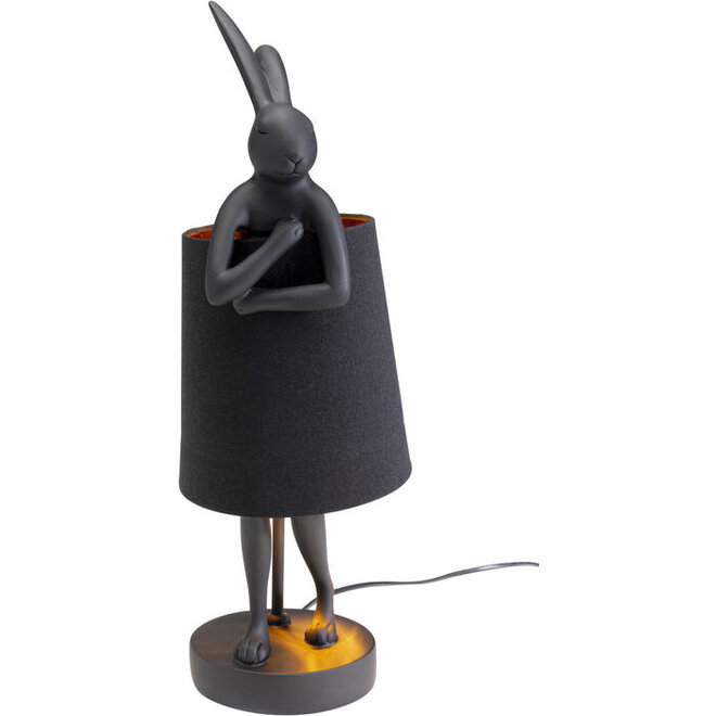 Table Lamp Animal Rabbit Matt Black H50cm