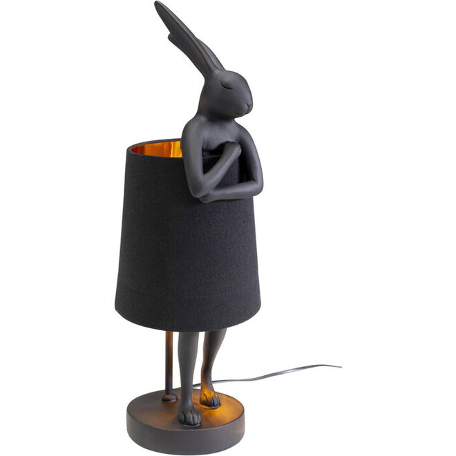Table Lamp Animal Rabbit Matt Black H50cm