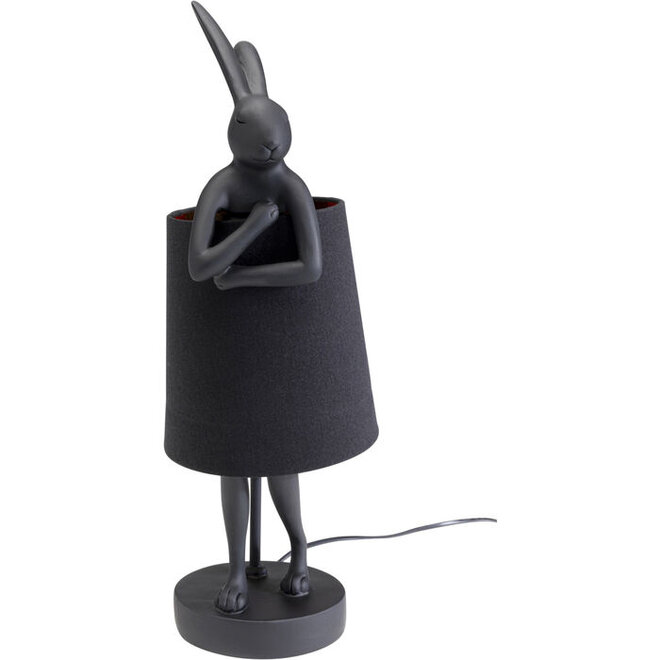 Table Lamp Animal Rabbit Matt Black H50cm