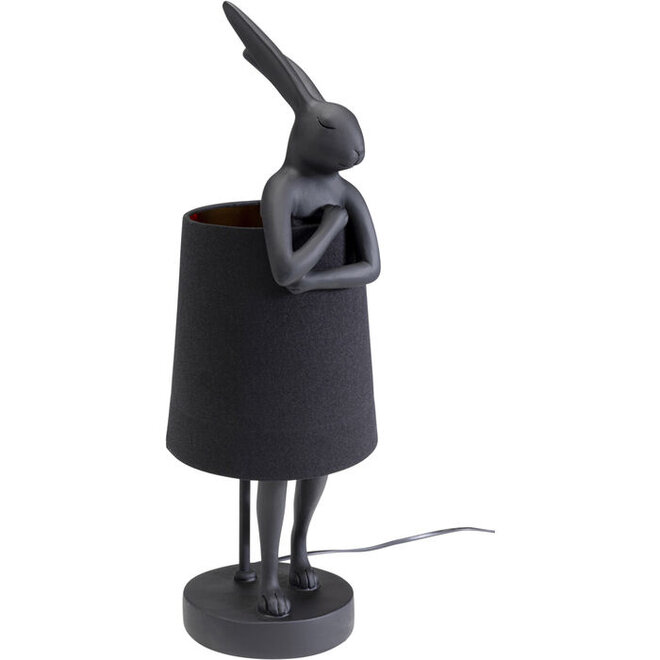 Table Lamp Animal Rabbit Matt Black H50cm