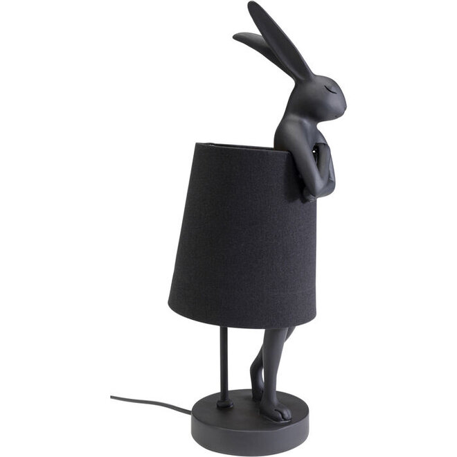 Table Lamp Animal Rabbit Matt Black H50cm