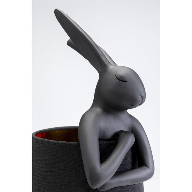 Table Lamp Animal Rabbit Matt Black H50cm