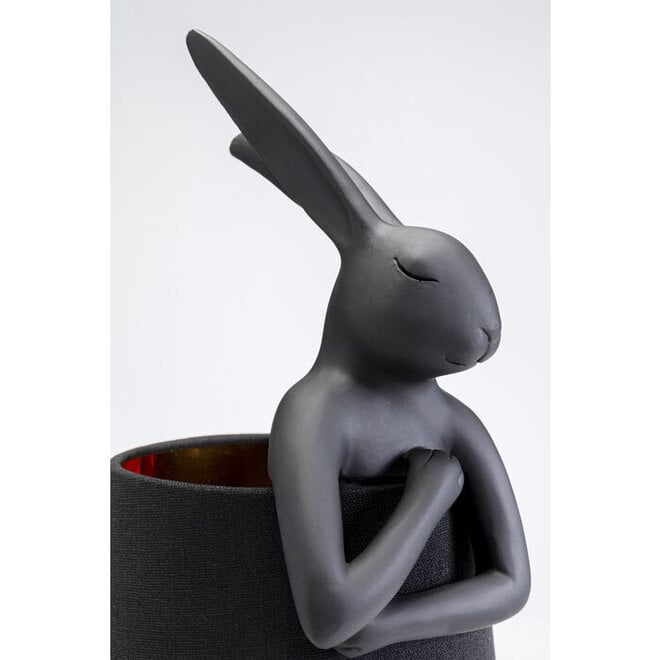 Table Lamp Animal Rabbit Matt Black