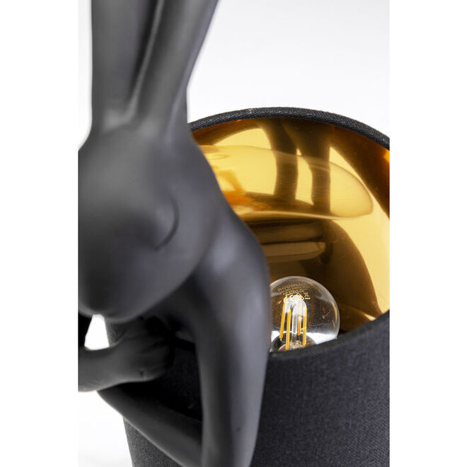 Table Lamp Animal Rabbit Matt Black H50cm