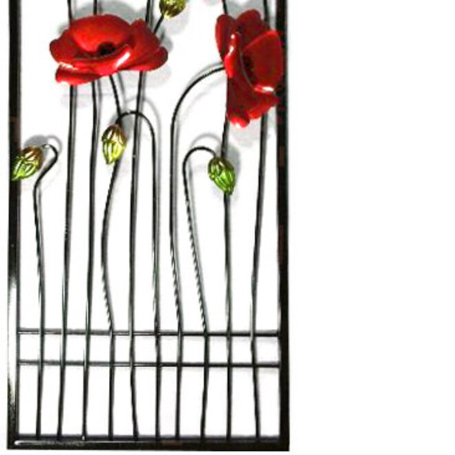 Wall Art Poppies in Frame 90x30