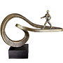 Figuur 'Path', polyresin, antique bronze finish, H25cm