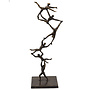 Volledig bronzen beeld 'Together to the top' H46cm