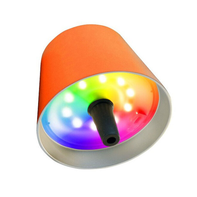 Sompex TOP 2.0 oplaadbare RGB fleslamp, oranje