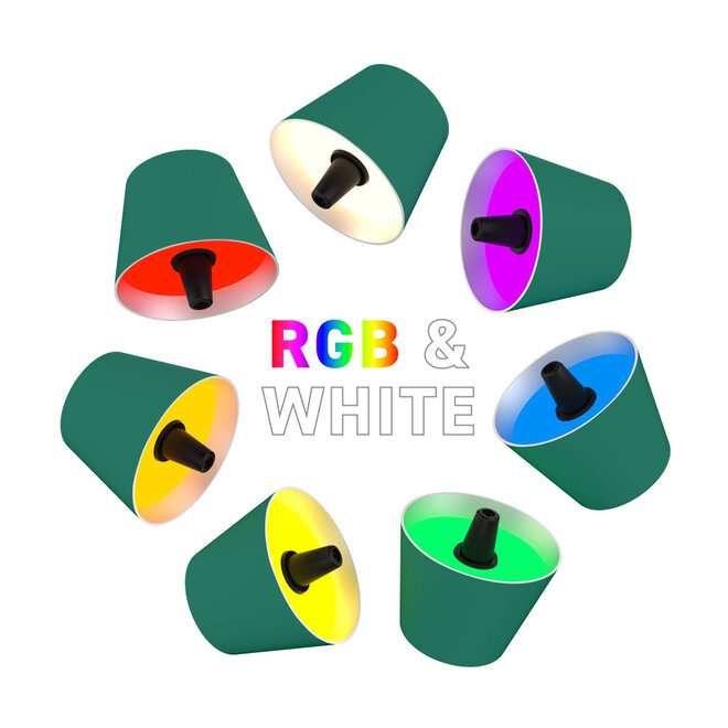 Sompex TOP 2.0 oplaadbare RGB fleslamp, groen