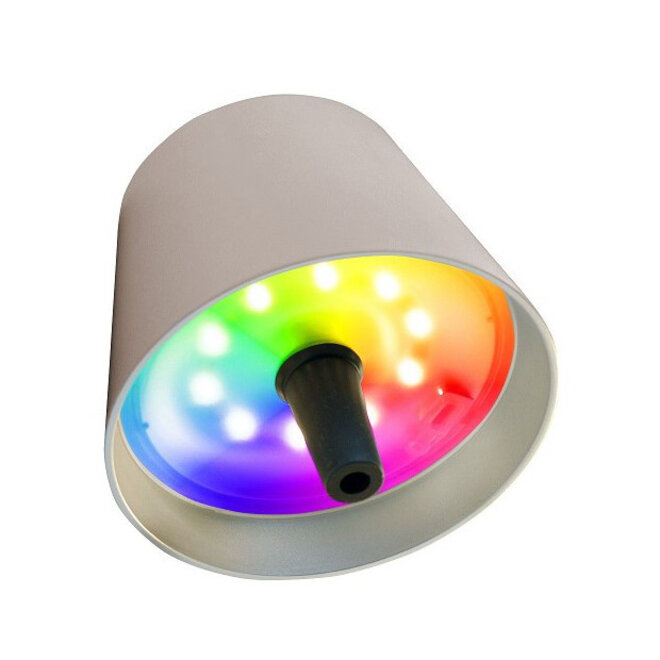 Sompex TOP 2.0 oplaadbare RGB fleslamp, zand