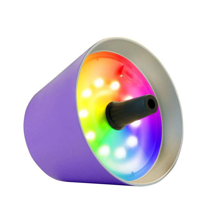 Sompex TOP 2.0 oplaadbare RGB fleslamp, lila