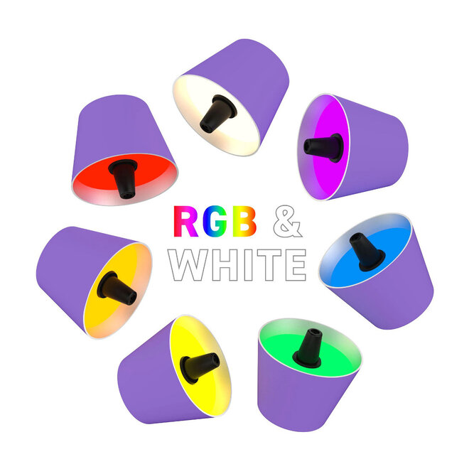 Sompex TOP 2.0 oplaadbare RGB fleslamp, lila