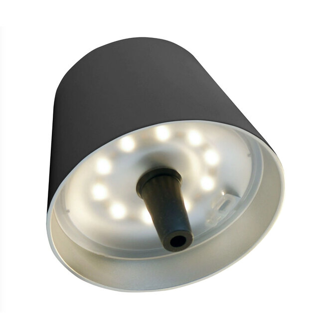 Sompex TOP 2.0 oplaadbare RGB fleslamp, antraciet