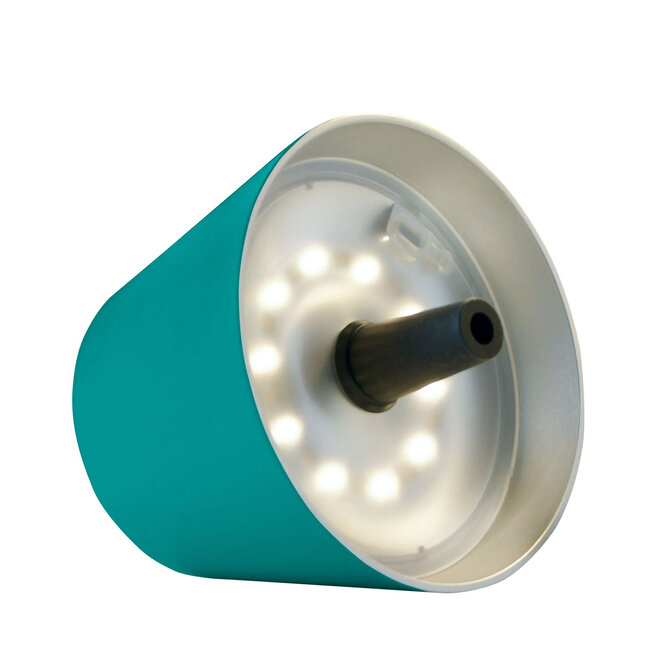 Sompex TOP 2.0 oplaadbare RGB fleslamp, turquoise