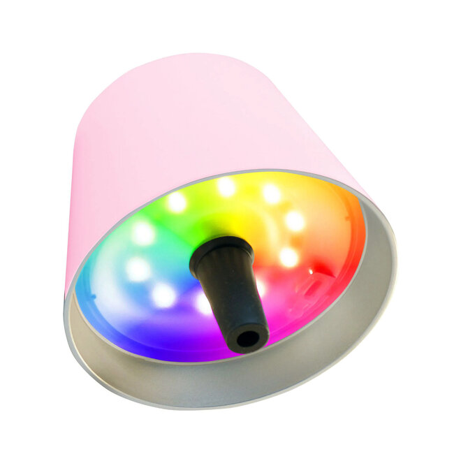 Sompex TOP 2.0 oplaadbare RGB fleslamp, roze