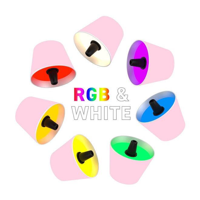 Sompex TOP 2.0 oplaadbare RGB fleslamp, roze