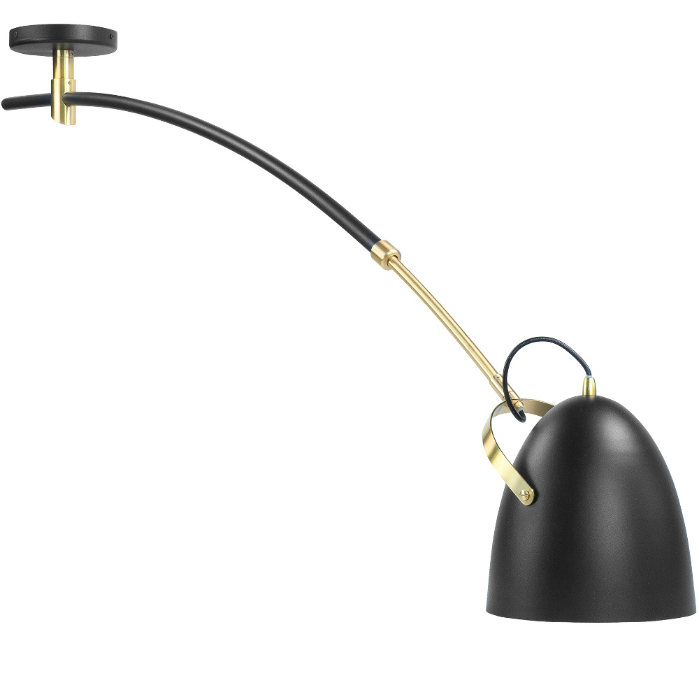 Safari Plafondlamp Chroom, Hout licht, Zwart H3580929