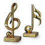 Sculpturen set 'Muziek', goud polyresin, H18cm