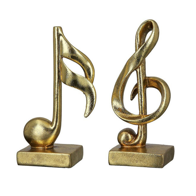 Sculpturen set 'Muziek', goud polyresin, H18cm