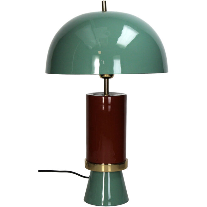 Tafellamp Metaal Olijfgroen Roodbruin, H50cm