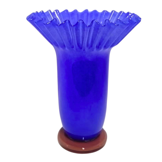 Decoratieve Glazen Vaas Blauw, H33cm