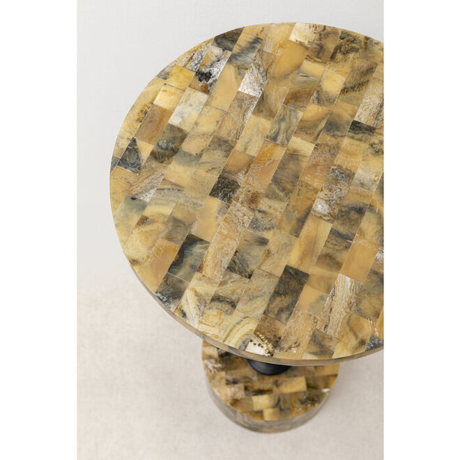 Bijzettafeltje Domero Mosaic Grey Ø25cm