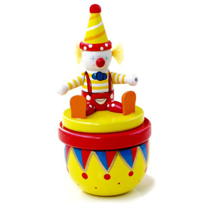 Houten Speeldoos Clown