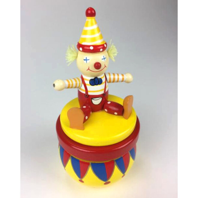 Houten Speeldoos Clown