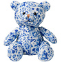 Teddybeer Delfts blauw, H20cm