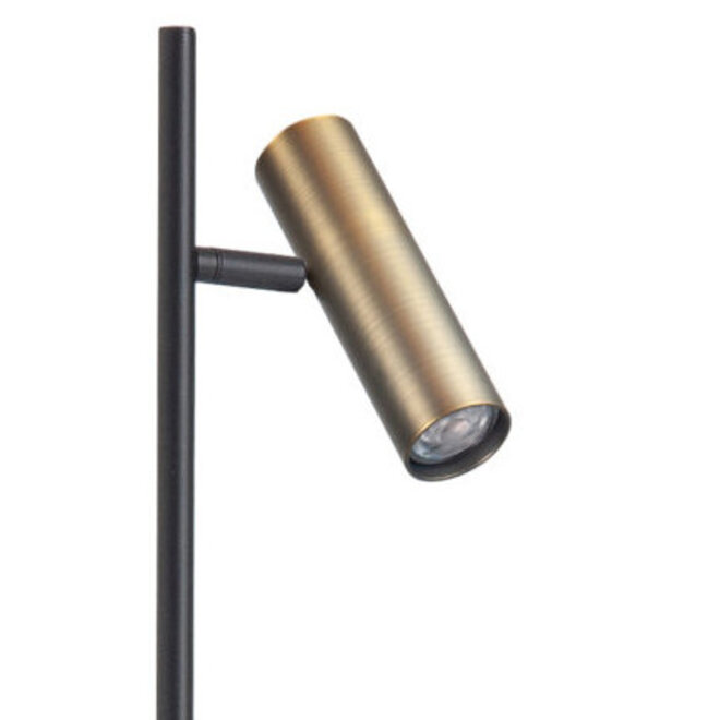 Vloerlamp Trend Zwart met brons H141cm