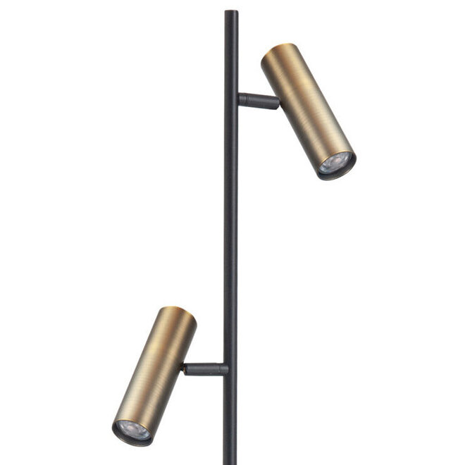 Vloerlamp Trend Zwart met brons H141cm