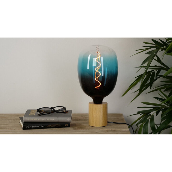 LED Filament lamp Blauw, E27  H29cm