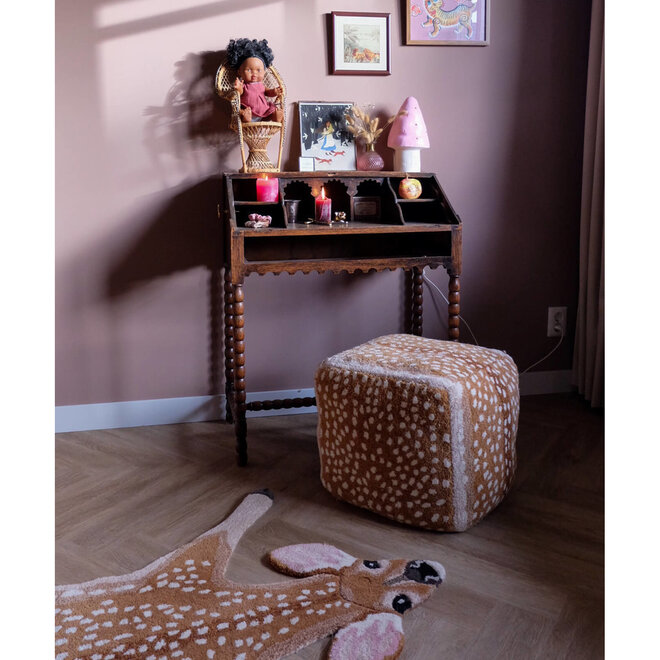 Decoratieve poef Fawn 50x50x50