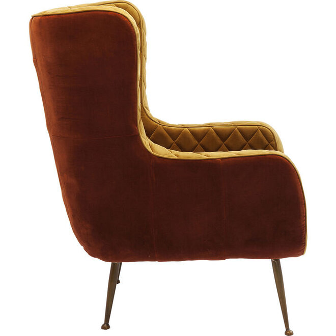 Fauteuil Nonna Bruin Geel