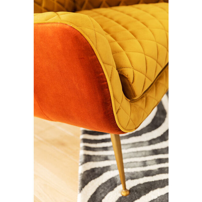 Fauteuil Nonna Bruin Geel