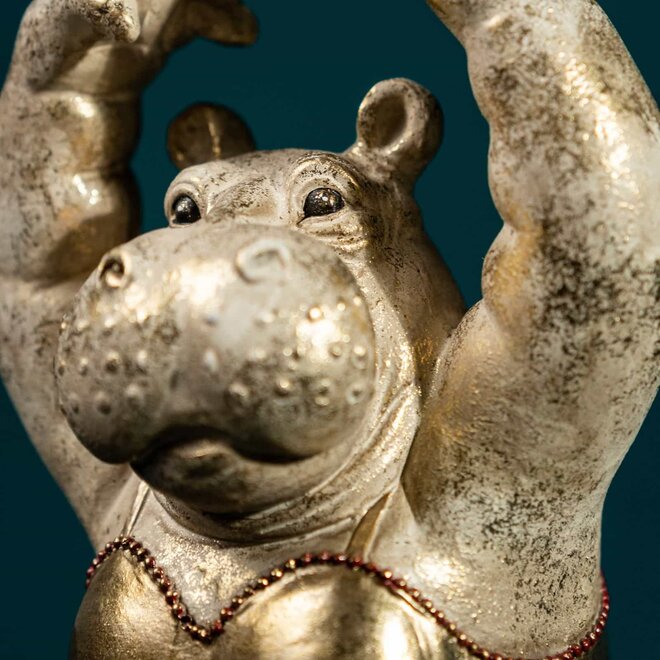 Decoratiefiguur Hippo Ballarina H46cm
