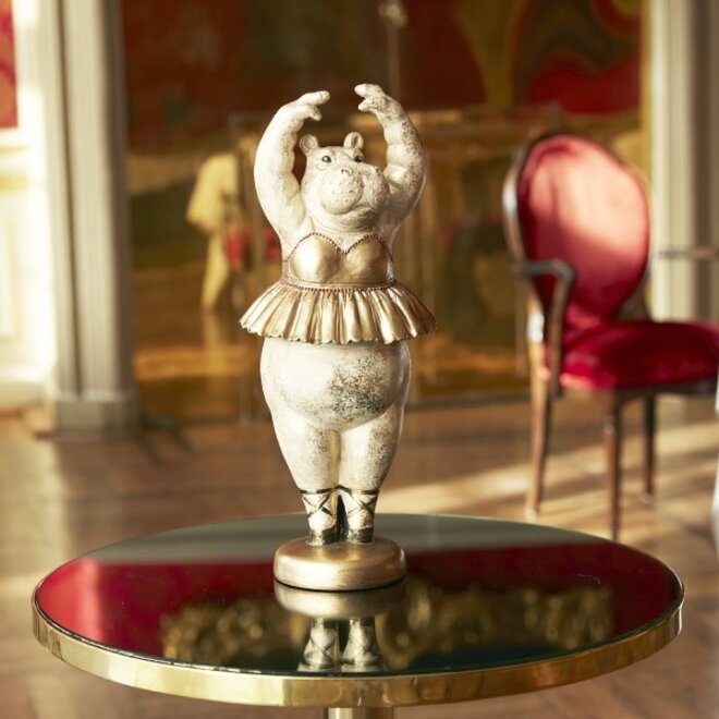 Decoratiefiguur Hippo Ballarina H46cm