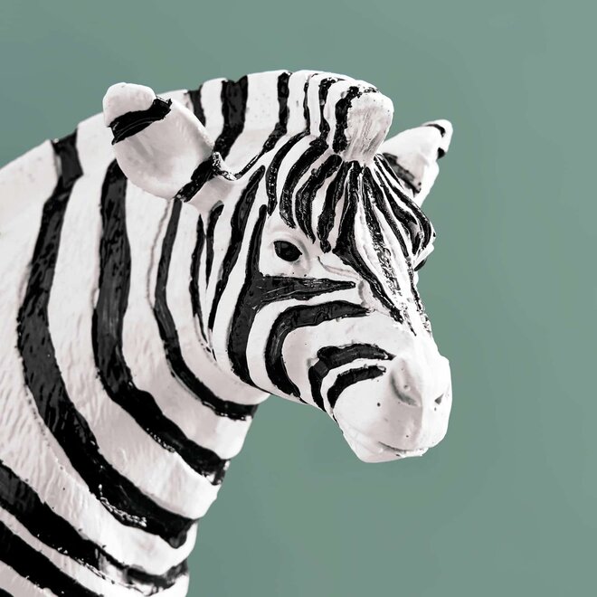 Decoratieve Kandelaar Zebra Papegaai, polyresin H46cm
