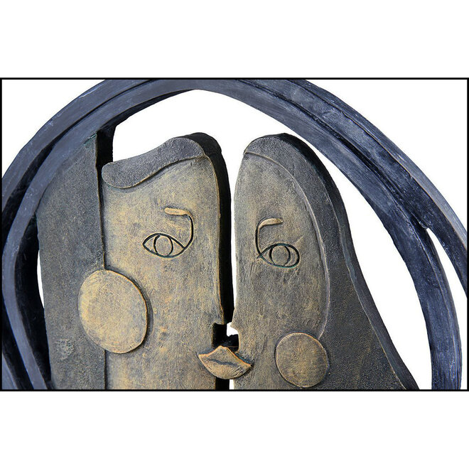 Figuur 'Abstract', polyresin, antique bronze finish, H31cm