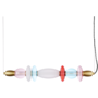 Hanglamp Leonor Horizontaal, gekleurd glas, B83cm