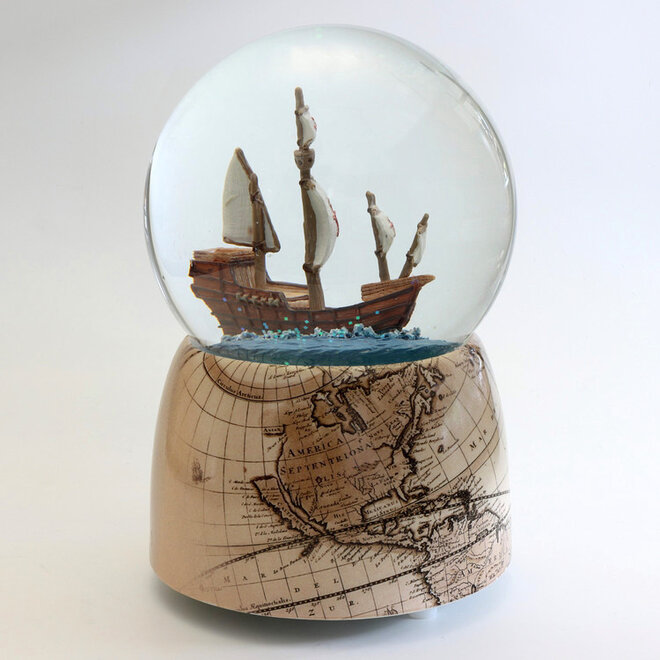 Sneeuwbol 17e eeuws Zeilschip