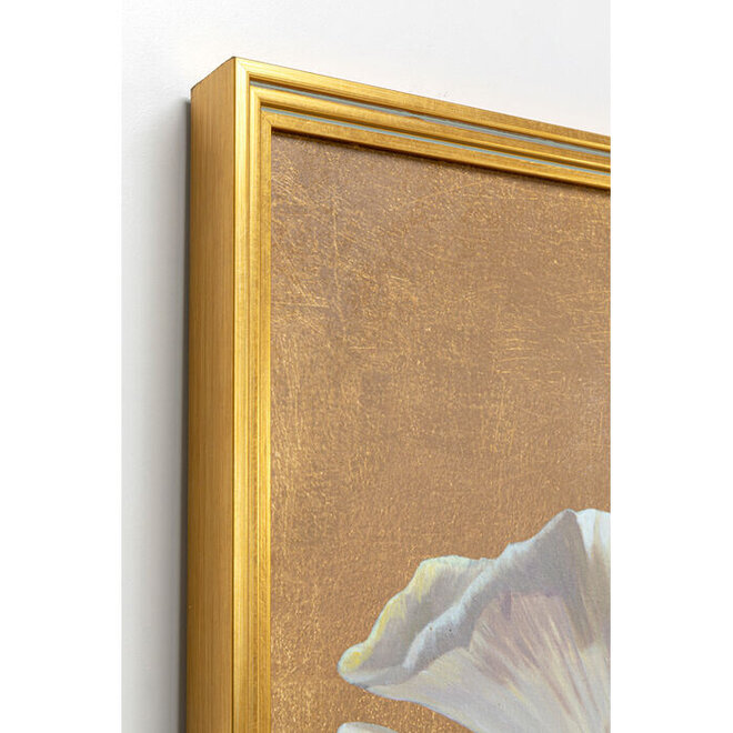 Schilderij Iris met gouden lijst 100x150