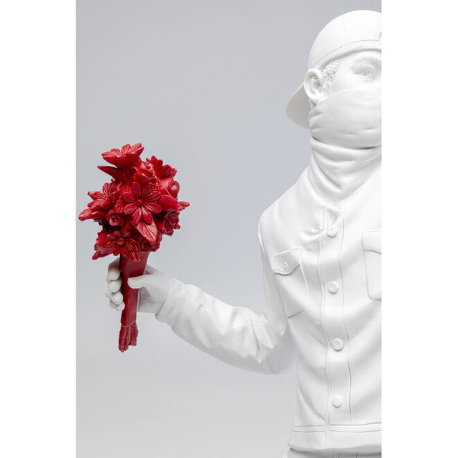 Decoratiefiguur Street Art Bouquet White H66cm