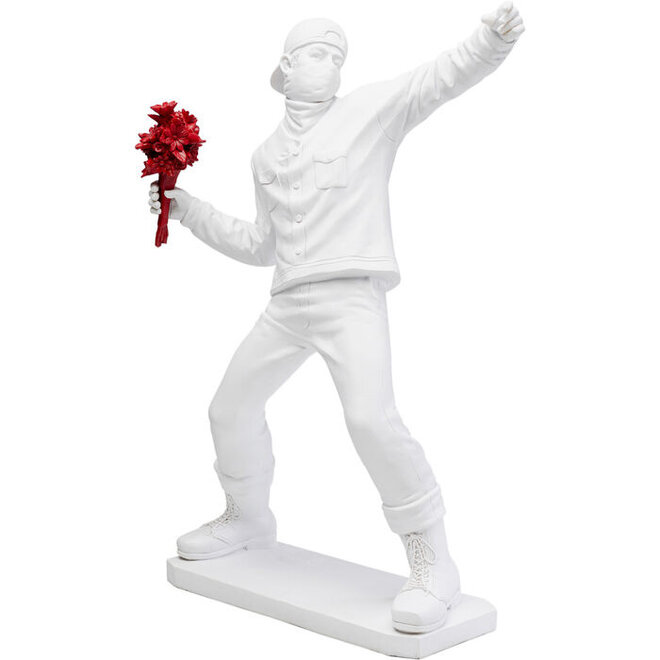 Decoratiefiguur Street Art Bouquet White H66cm