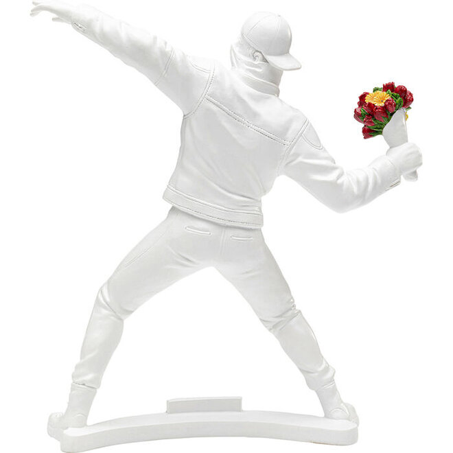 Decoratiefiguur Street Art Bouquet White H27cm