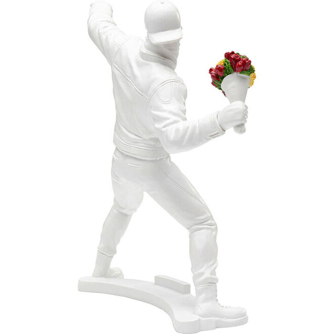Decoratiefiguur Street Art Bouquet White H27cm