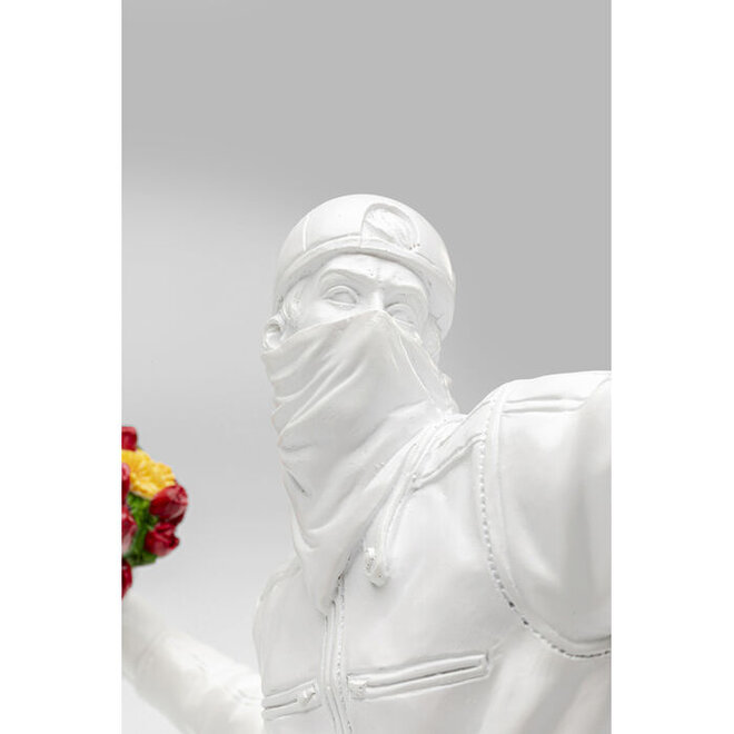 Decoratiefiguur Street Art Bouquet White H27cm