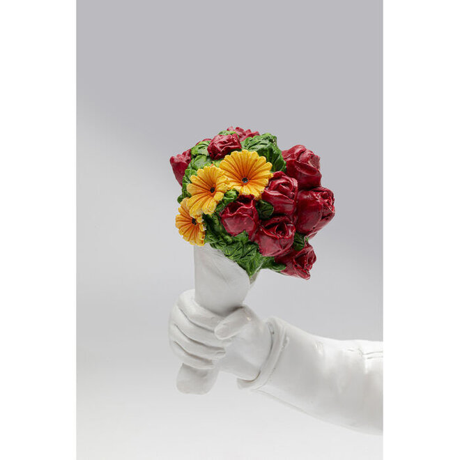 Decoratiefiguur Street Art Bouquet White H27cm