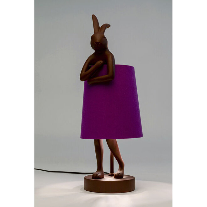 Table Lamp Animal Rabbit Matt Purple H50cm