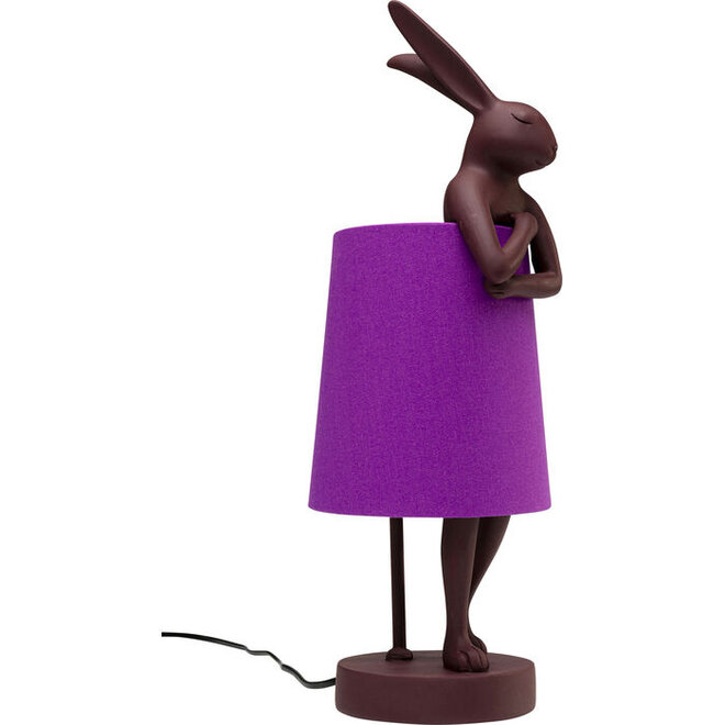 Table Lamp Animal Rabbit Matt Purple H50cm